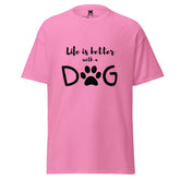 Life Is Better With A Dog Graphic Tee, Unisex T-Shirt, JHTEE Apparel, Dog Lover TShirt - JHTEE